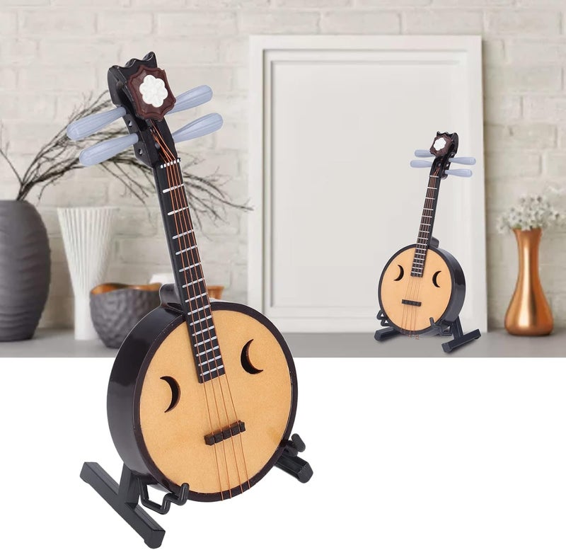 woobles Chinese Musical Instrument Model, Zruan Chinese Musical Instrument National Traditional Classic Style Comfortable Handle for Gifts and Decorations 1: 4 - Image 3